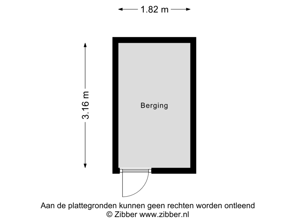 Bekijk plattegrond van Berging van Aalbersestraat 226