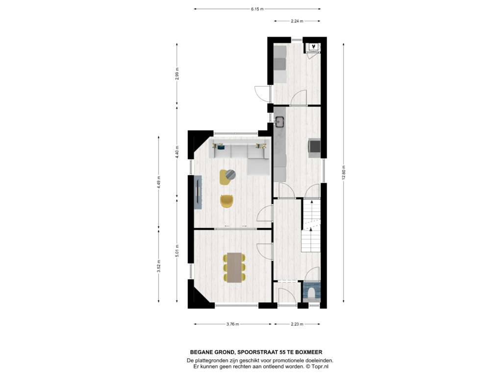 Bekijk plattegrond van Begane grond van Spoorstraat 55