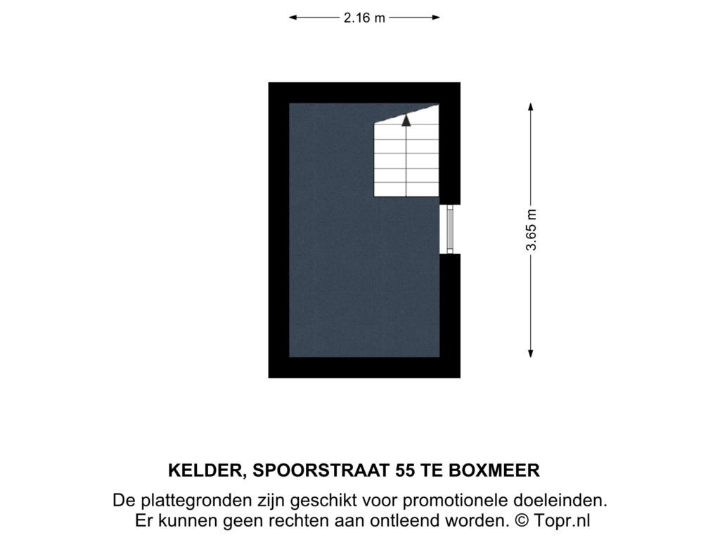 Bekijk plattegrond van Kelder van Spoorstraat 55