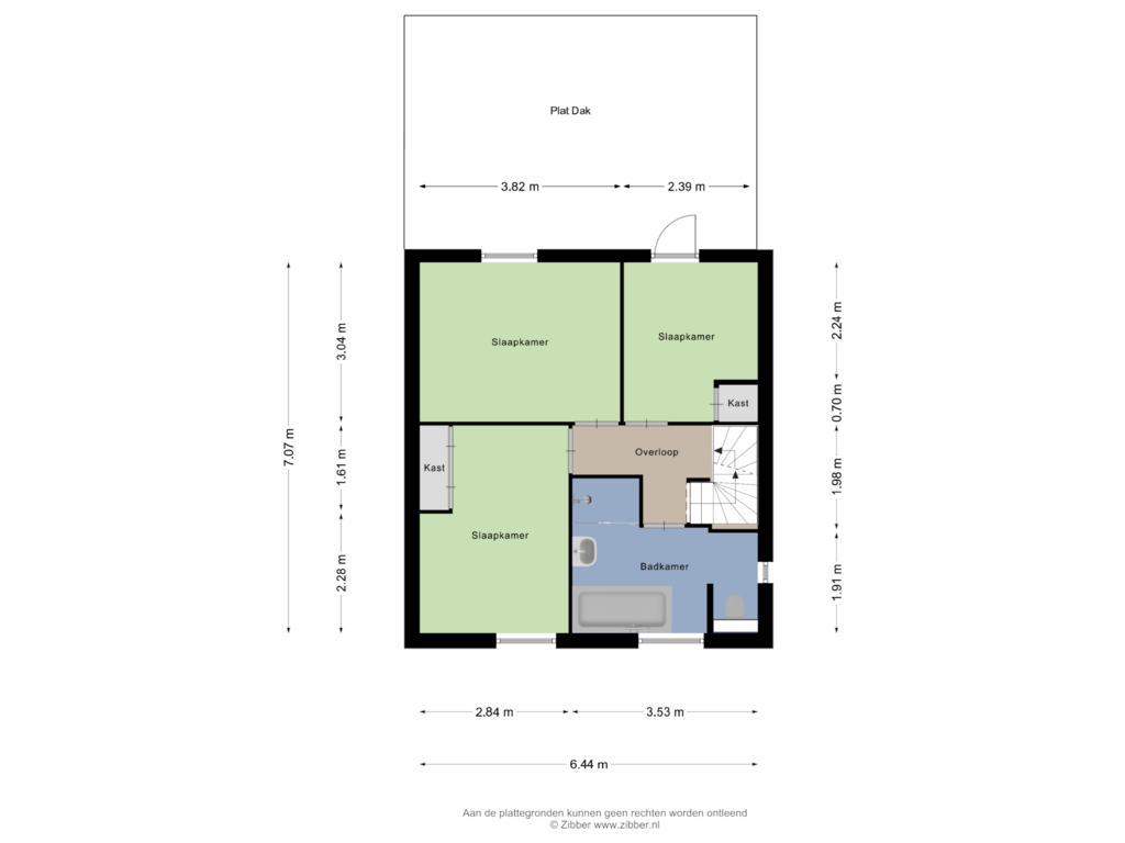 Bekijk plattegrond van Eerste verdieping van Pieter van Ginnekenstraat 6