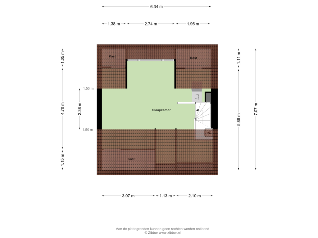 Bekijk plattegrond van Tweede verdieping van Pieter van Ginnekenstraat 6