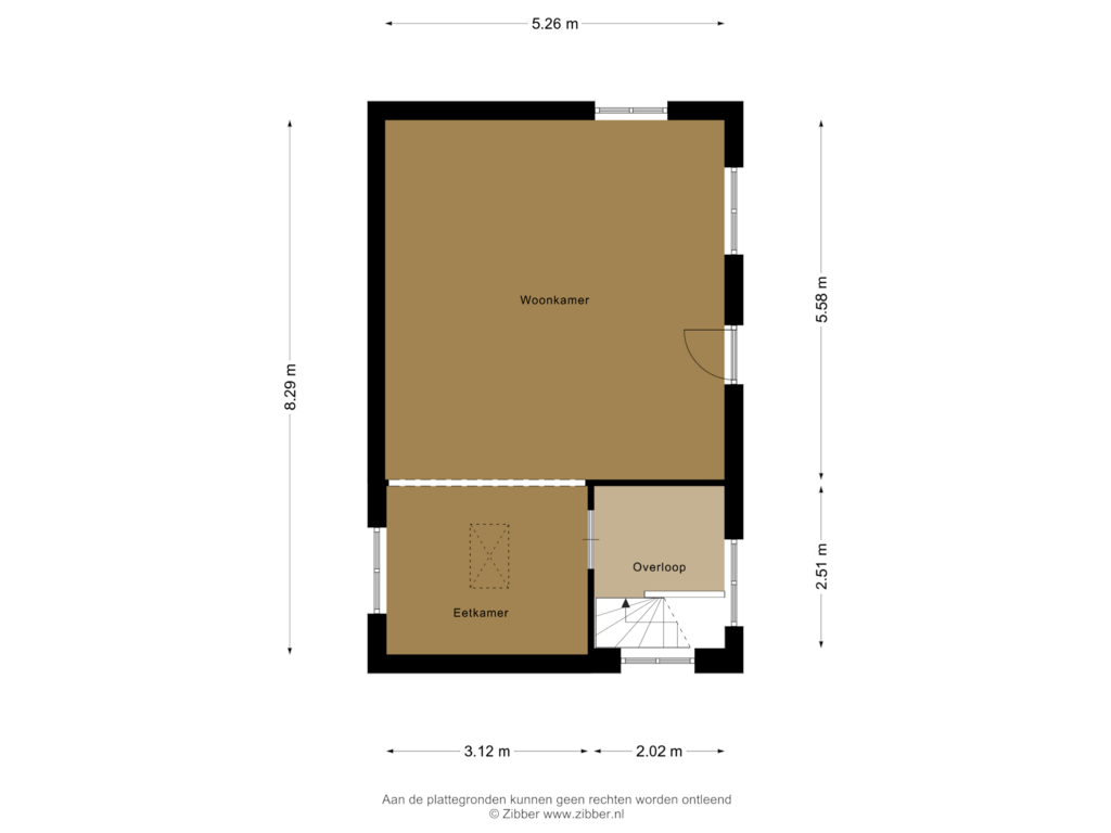 Bekijk plattegrond van Dorpsstraat 3 Eerste Verdieping van Dorpsstraat 3