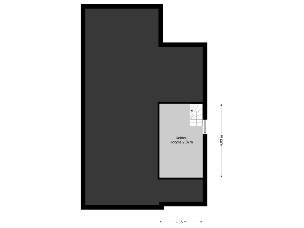 Bekijk plattegrond van Kelder van Noorderweg 126