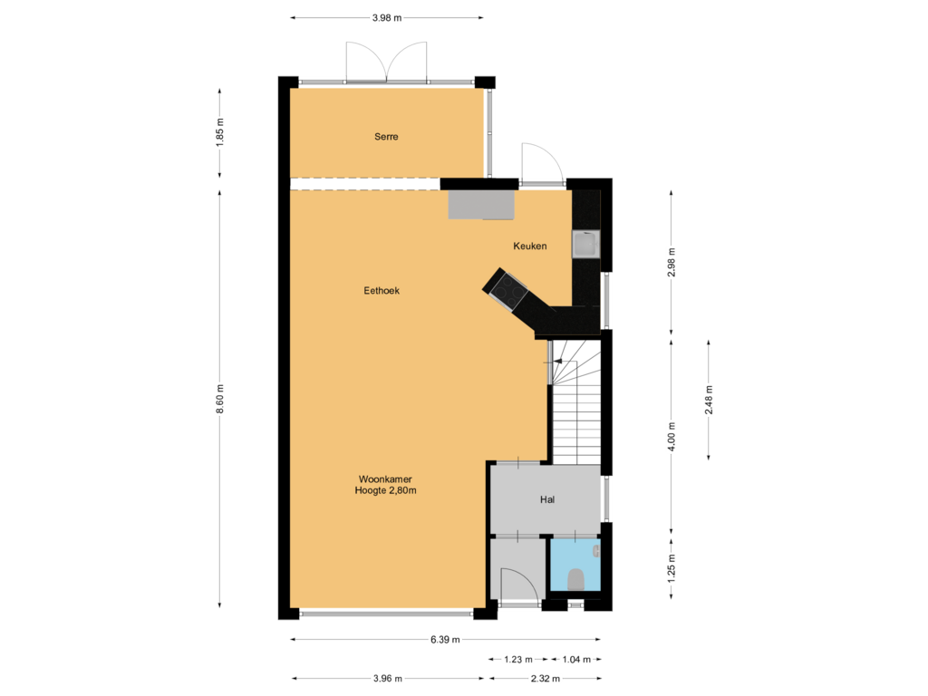 Bekijk plattegrond van Begane grond van Noorderweg 126