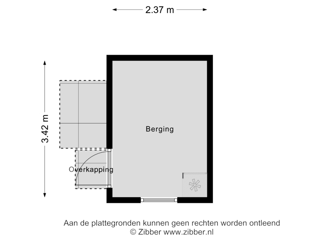 View floorplan of Berging of Komerd 16