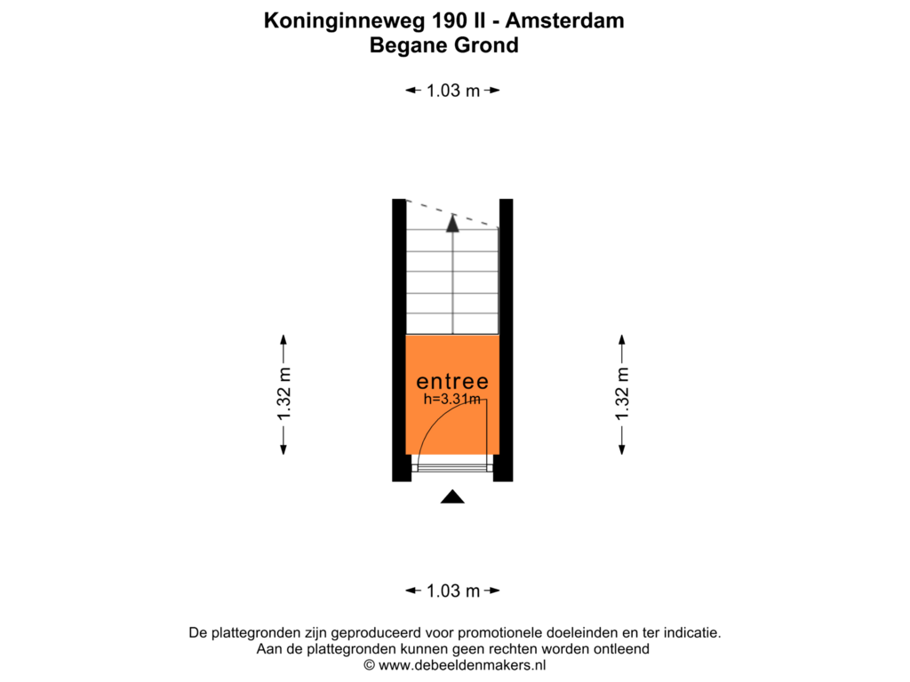 View floorplan of BEGANE GROND of Koninginneweg 190-2