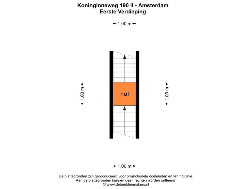 View floorplan of EERSTE VERDIEPING of Koninginneweg 190-2