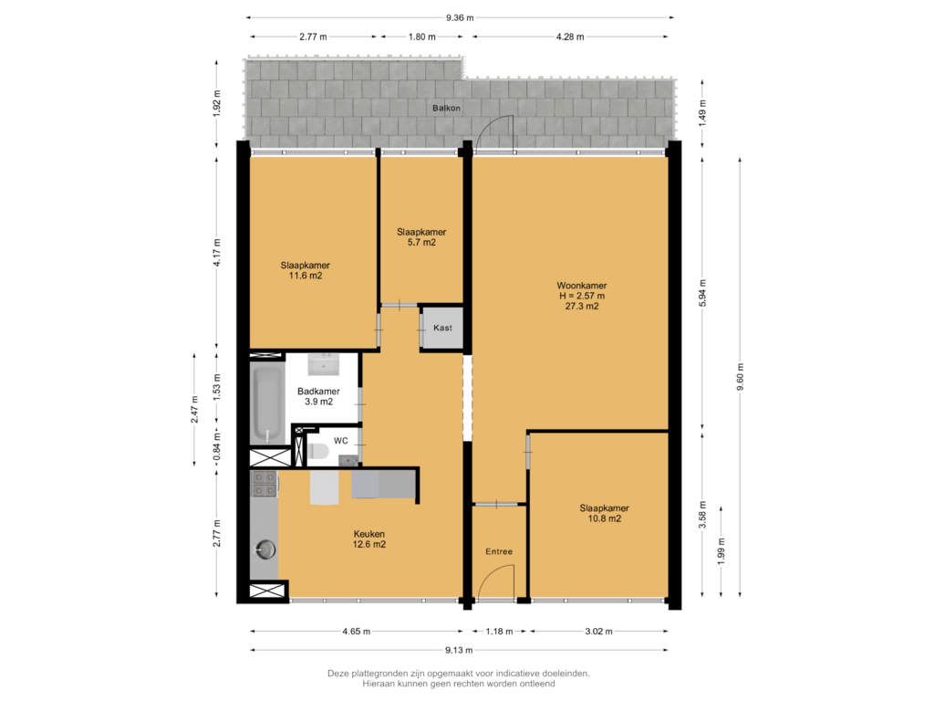 Bekijk plattegrond van Appartement van Zijldonk 12