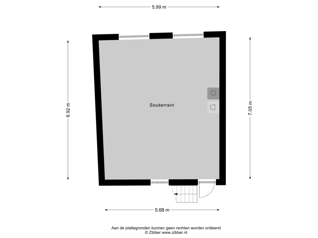 Bekijk plattegrond van Souterrain van Heerenwal 53