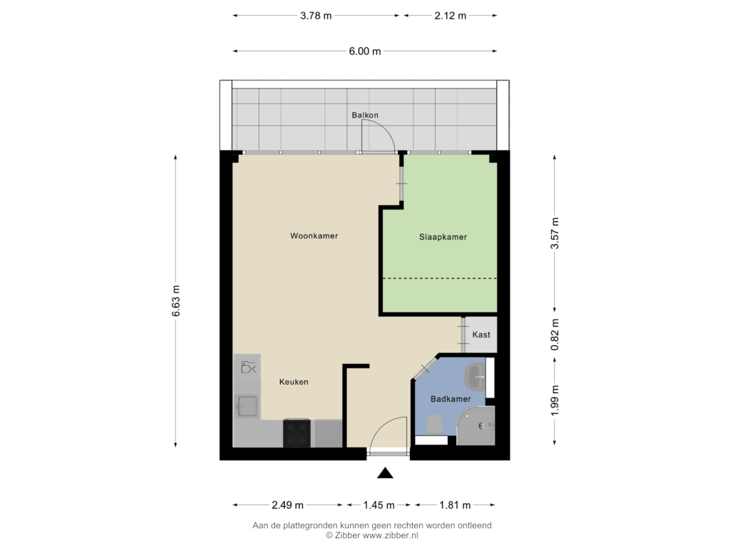 Bekijk plattegrond van Appartement van Vijf Meilaan 58