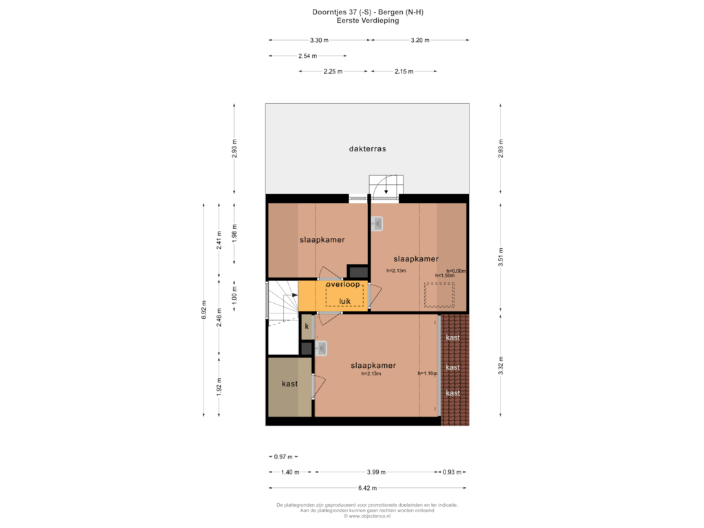 View floorplan of EERSTE VERDIEPING of Doorntjes 37