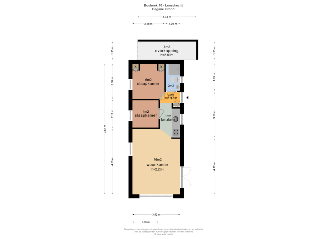 View floorplan of BEGANE GROND of Boshoek 10