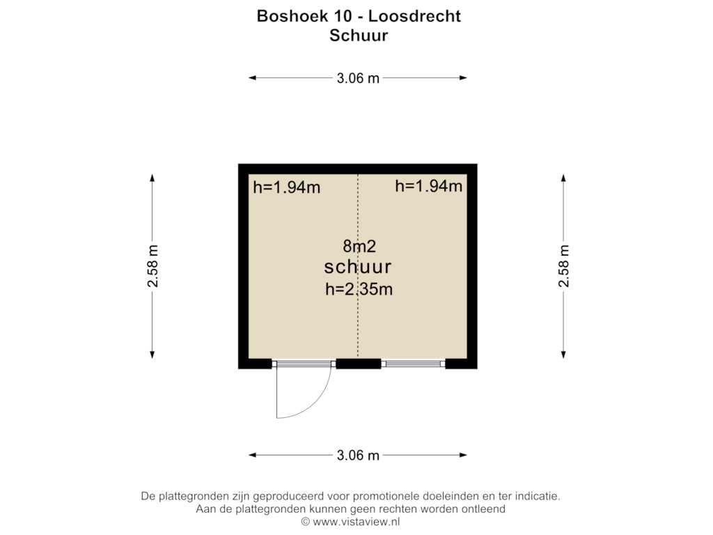 View floorplan of SCHUUR of Boshoek 10