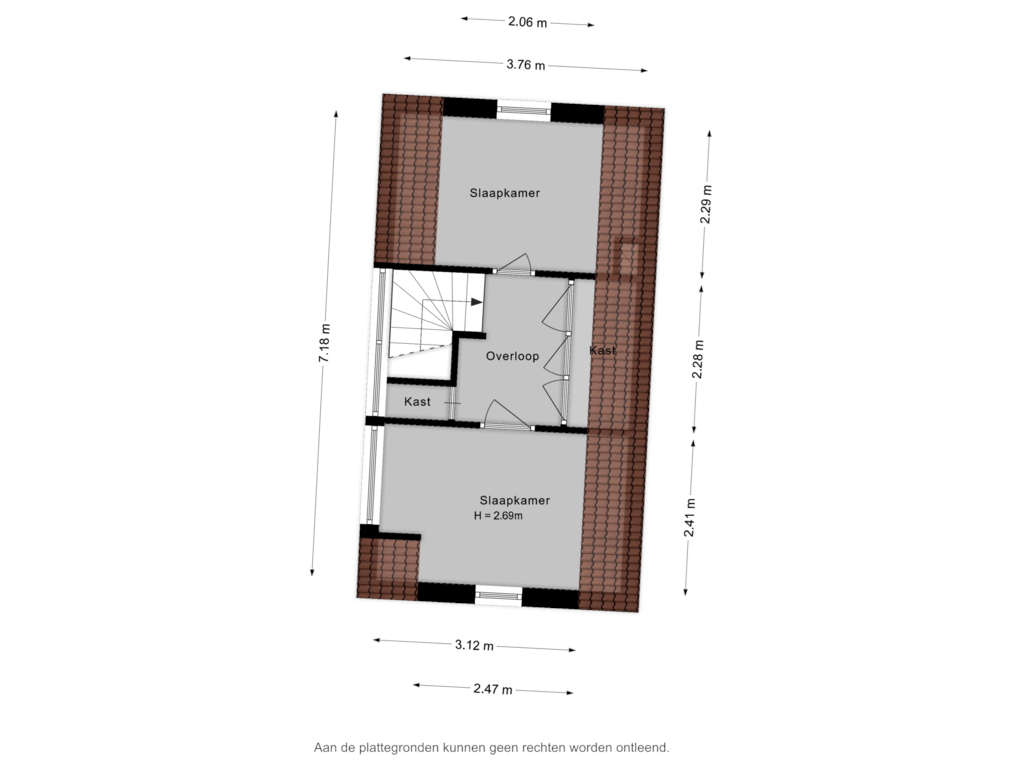 Bekijk plattegrond van 2e verdieping 27_27b van Noord 27