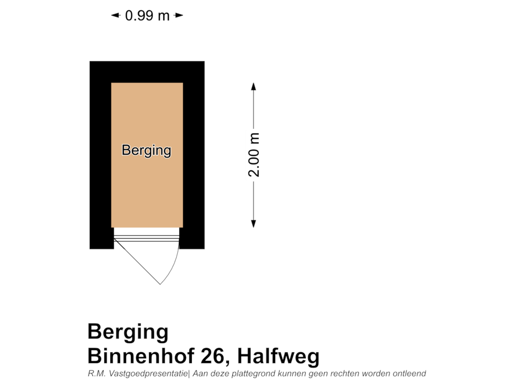 Bekijk plattegrond van Berging van Binnenhof 26