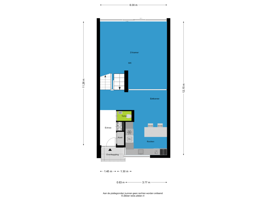 Bekijk plattegrond van Begane grond van Hogestede 99