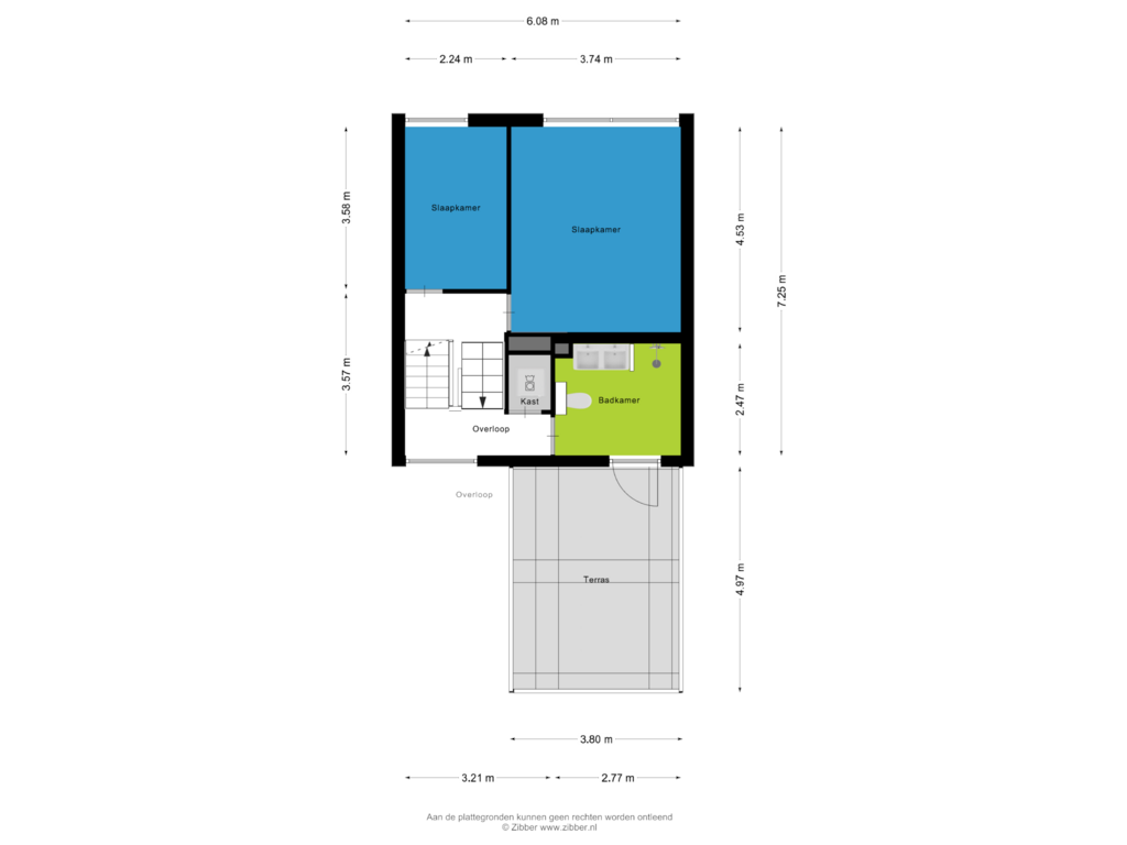 Bekijk plattegrond van Eerste Verdieping van Hogestede 99