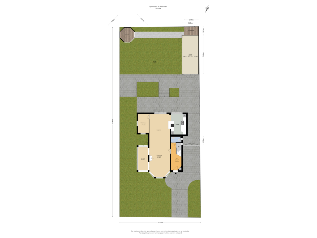 View floorplan of Situatie of Spoorlaan 36