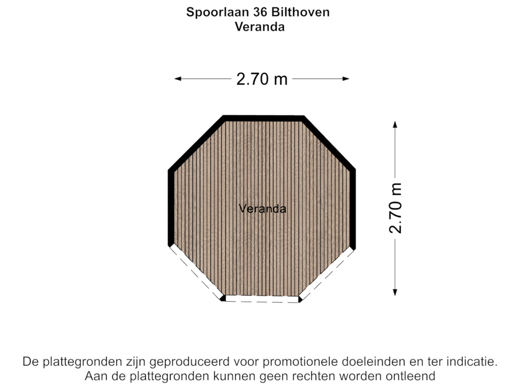 View floorplan of Veranda of Spoorlaan 36