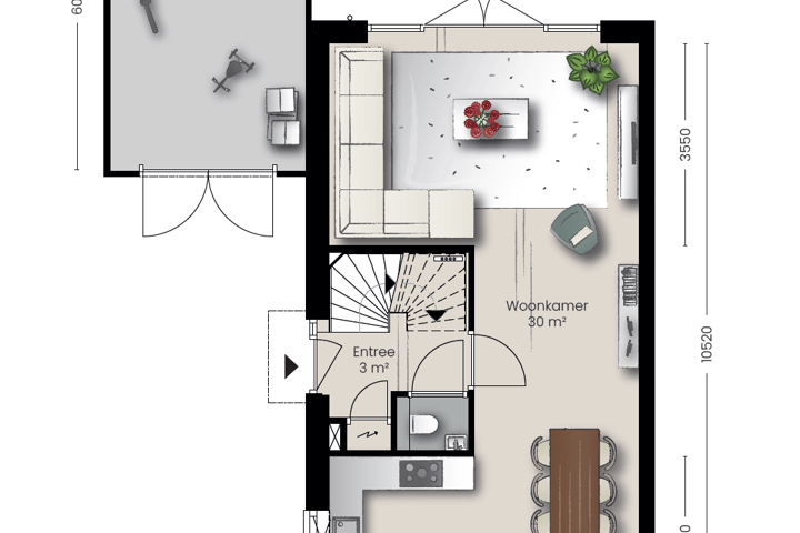 Bekijk foto 3 van Type B - twee-onder-een-kap villa (Bouwnr. 2)