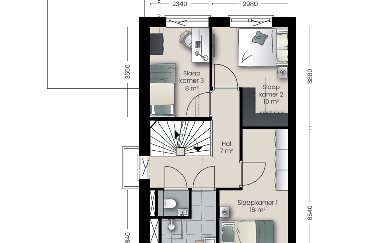 Bekijk foto 4 van Type B - twee-onder-een-kap villa (Bouwnr. 2)