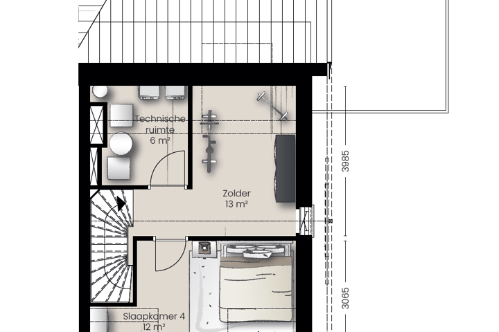 Bekijk foto 4 van Type A1 - twee-onder-een-kap villa (Bouwnr. 9)