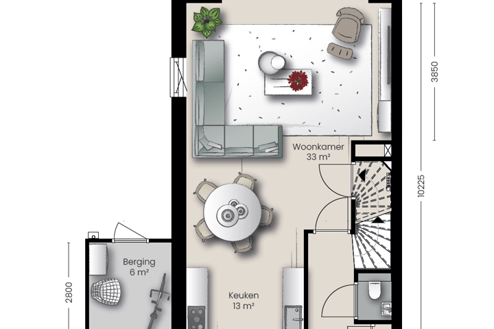 Bekijk foto 3 van Type C3 - twee-onder-een-kap villa (Bouwnr. 10)