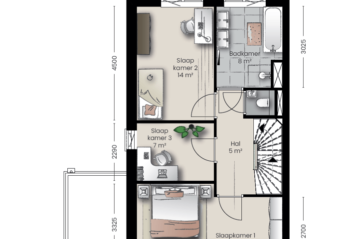 Bekijk foto 4 van Type C3 - twee-onder-een-kap villa (Bouwnr. 10)