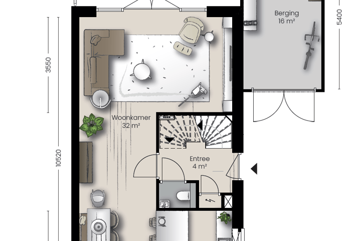 Bekijk foto 3 van Type D - twee-onder-een-kap villa (Bouwnr. 14)