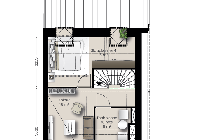 Bekijk foto 5 van Type D - twee-onder-een-kap villa (Bouwnr. 14)