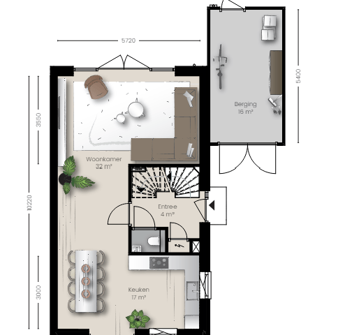 Bekijk foto 2 van Type C1 - twee-onder-een-kap villa (Bouwnr. 16)