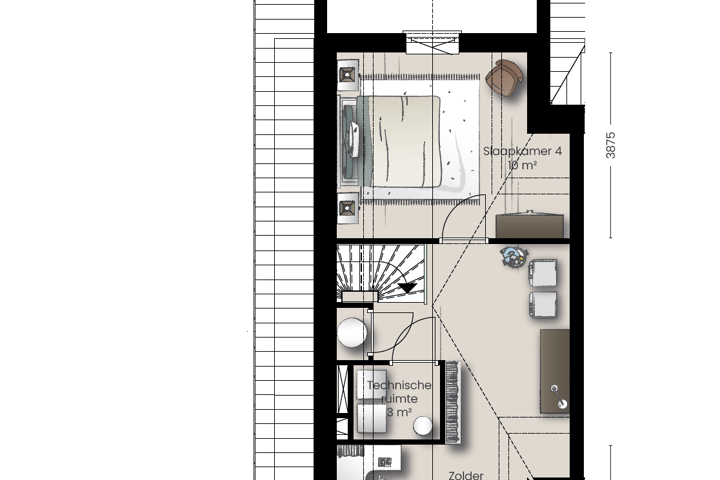 Bekijk foto 6 van Type C2 - twee-onder-een-kap villa (Bouwnr. 39)