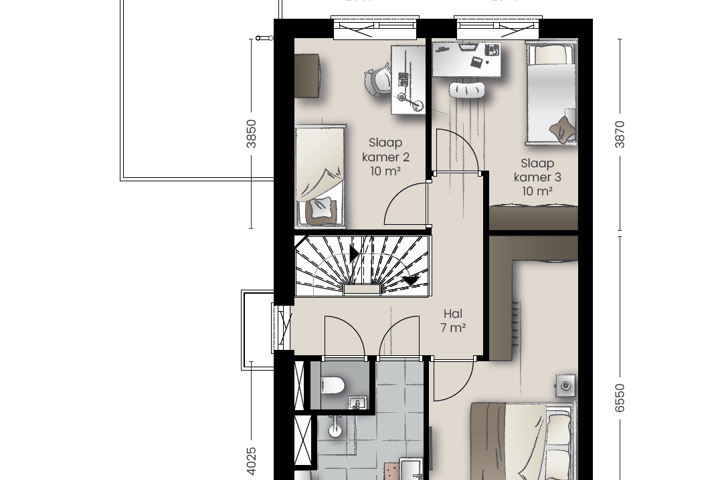 Bekijk foto 5 van Type C2 - twee-onder-een-kap villa (Bouwnr. 37)