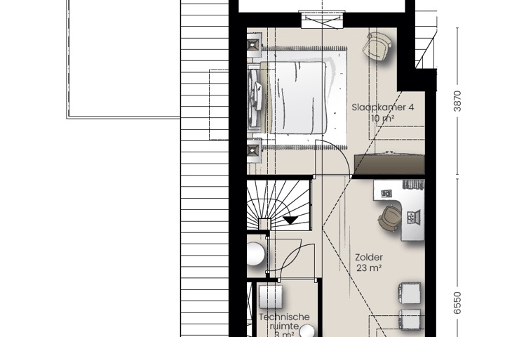 Bekijk foto 5 van Type A2 - twee-onder-een-kap villa (Bouwnr. 8)