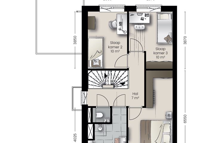 Bekijk foto 5 van Type C2 - twee-onder-een-kap villa (Bouwnr. 19)