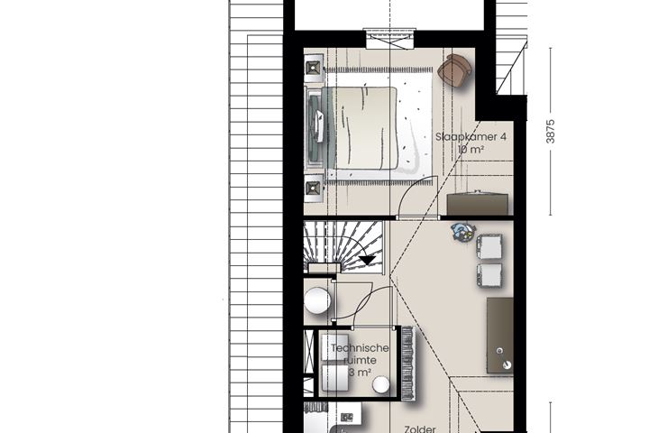 Bekijk foto 6 van Type C2 - twee-onder-een-kap villa (Bouwnr. 19)