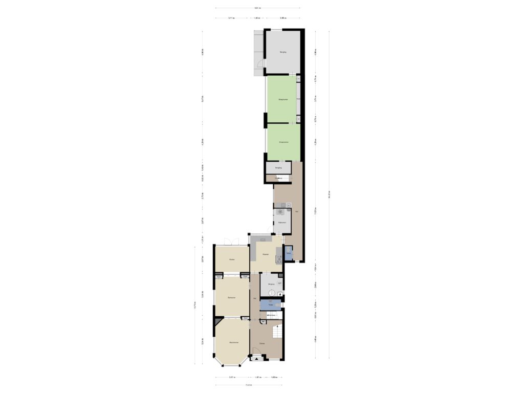 Bekijk plattegrond van Begane Grond van Laan 14