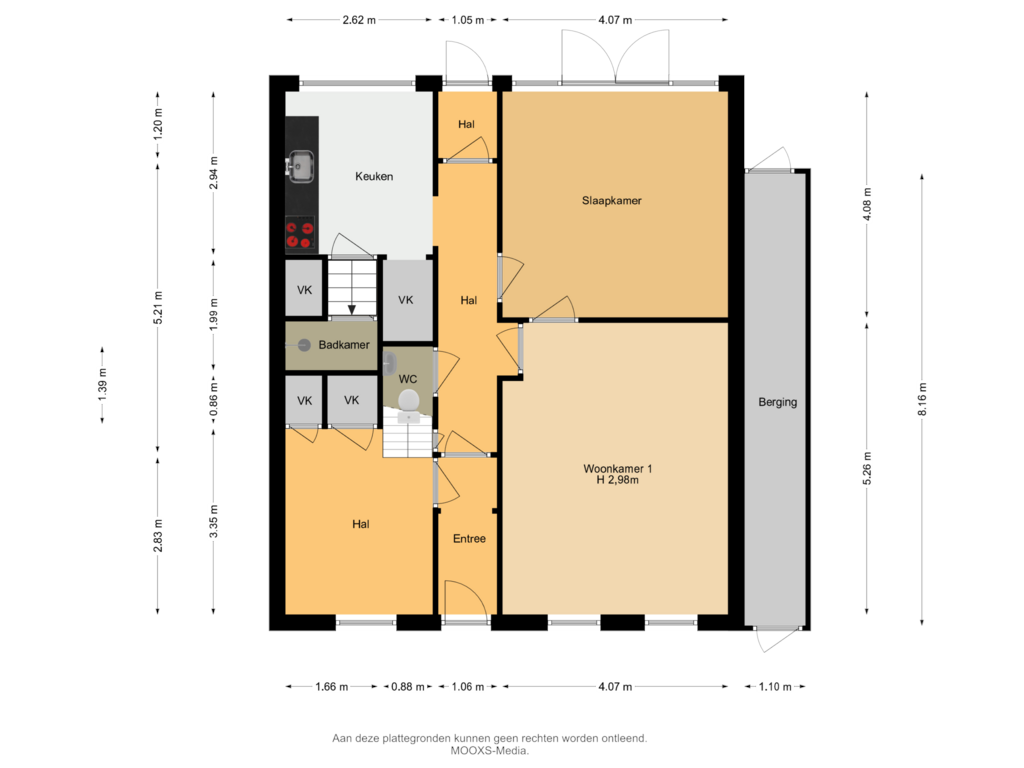 Bekijk plattegrond van Begane Grond van Zestienhovensekade 148