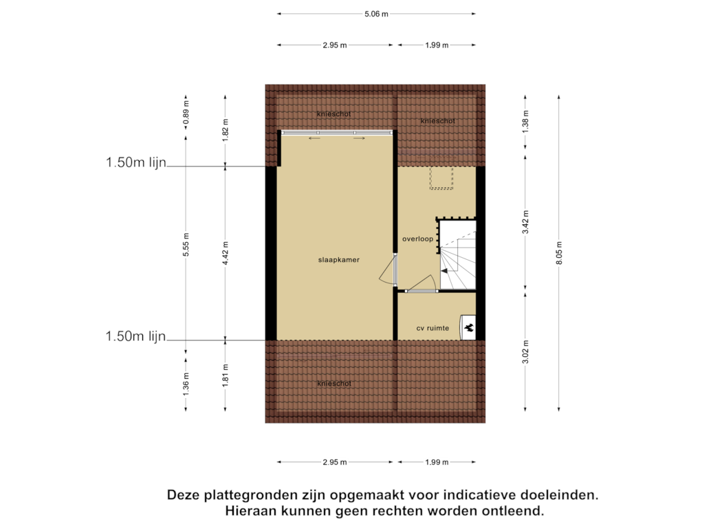 Bekijk plattegrond van Tweede Verdieping van Leeghwaterstraat 2