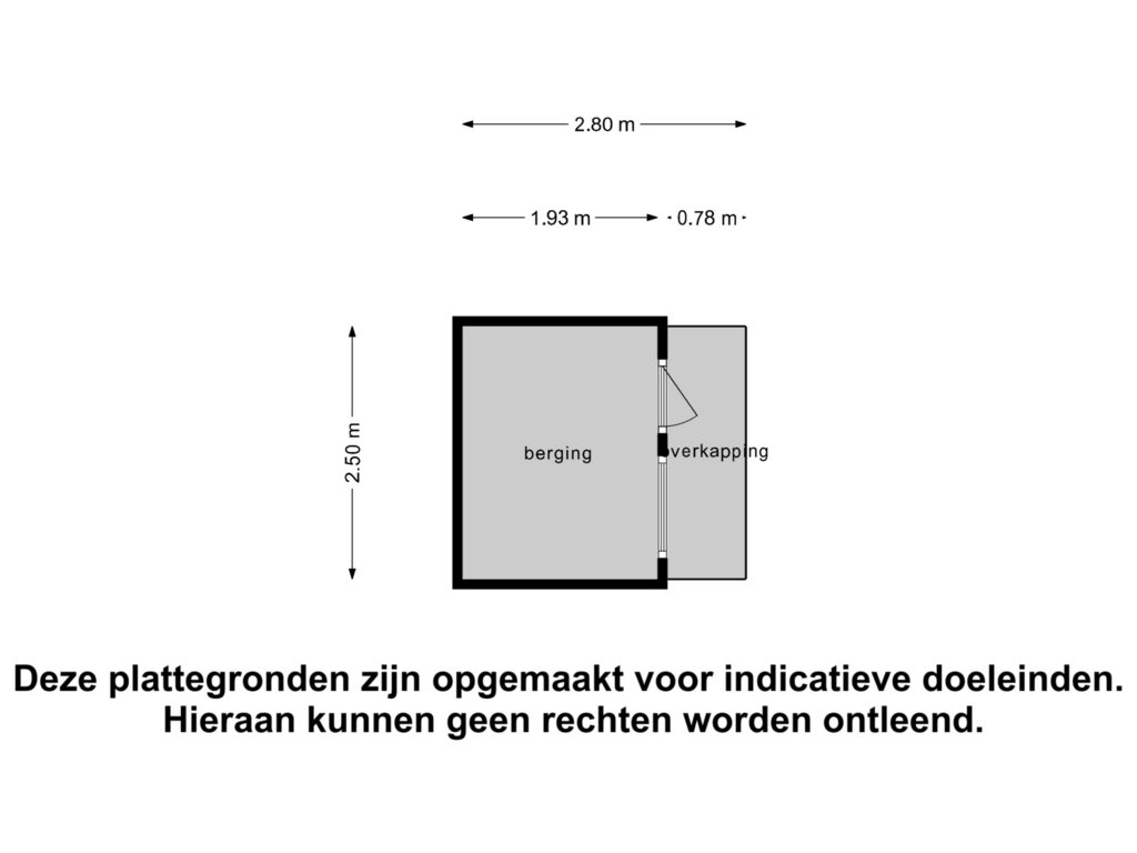 Bekijk plattegrond van Berging van Leeghwaterstraat 2