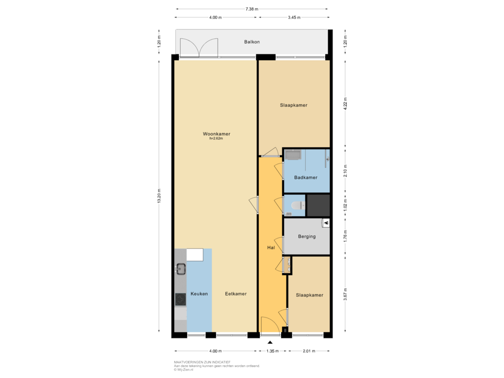 Bekijk plattegrond van APPARTEMENT van Dr Noletstraat 2-D2