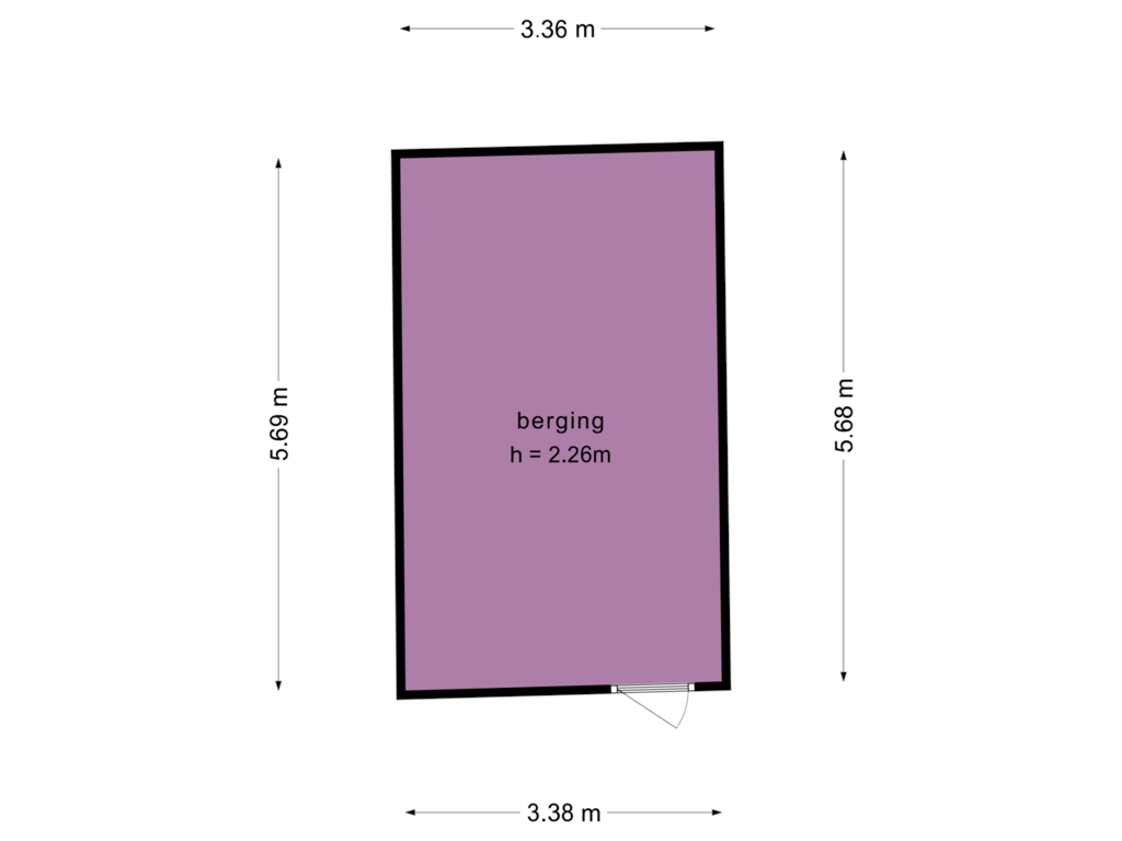 View floorplan of berging of Westerkerkweg 79