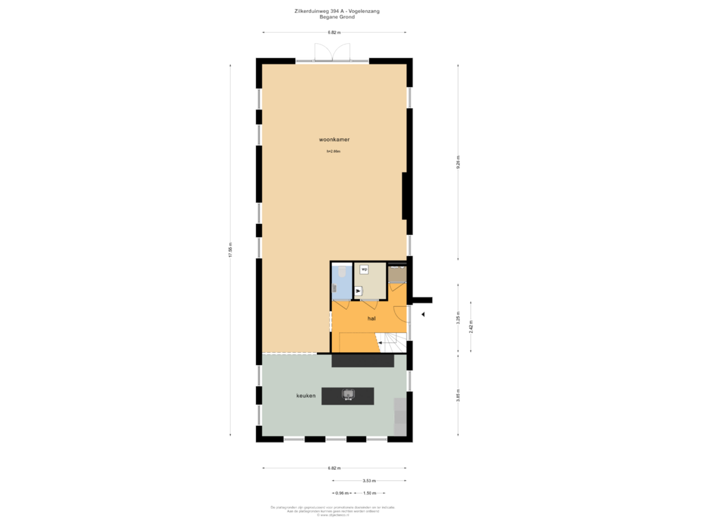 View floorplan of BEGANE GROND of Zilkerduinweg 394-A