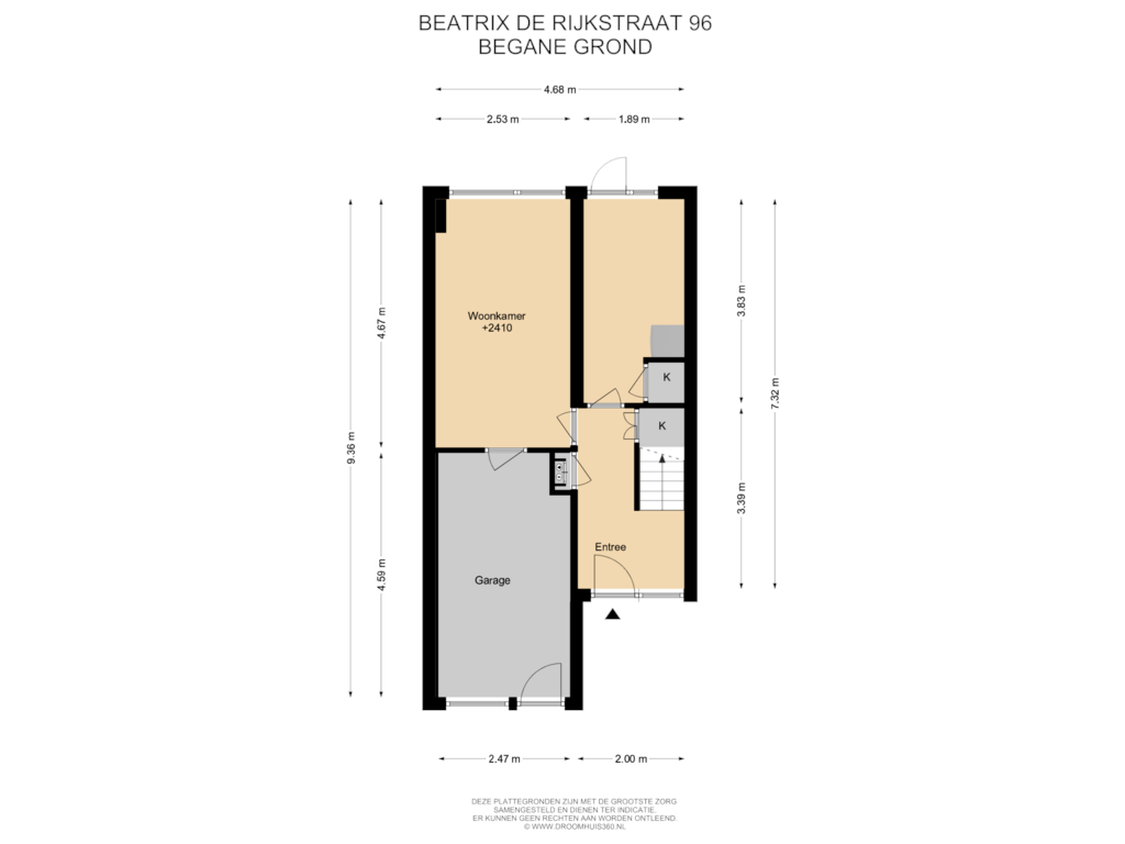 Bekijk plattegrond van Begane grond van Beatrix de Rijkstraat 96