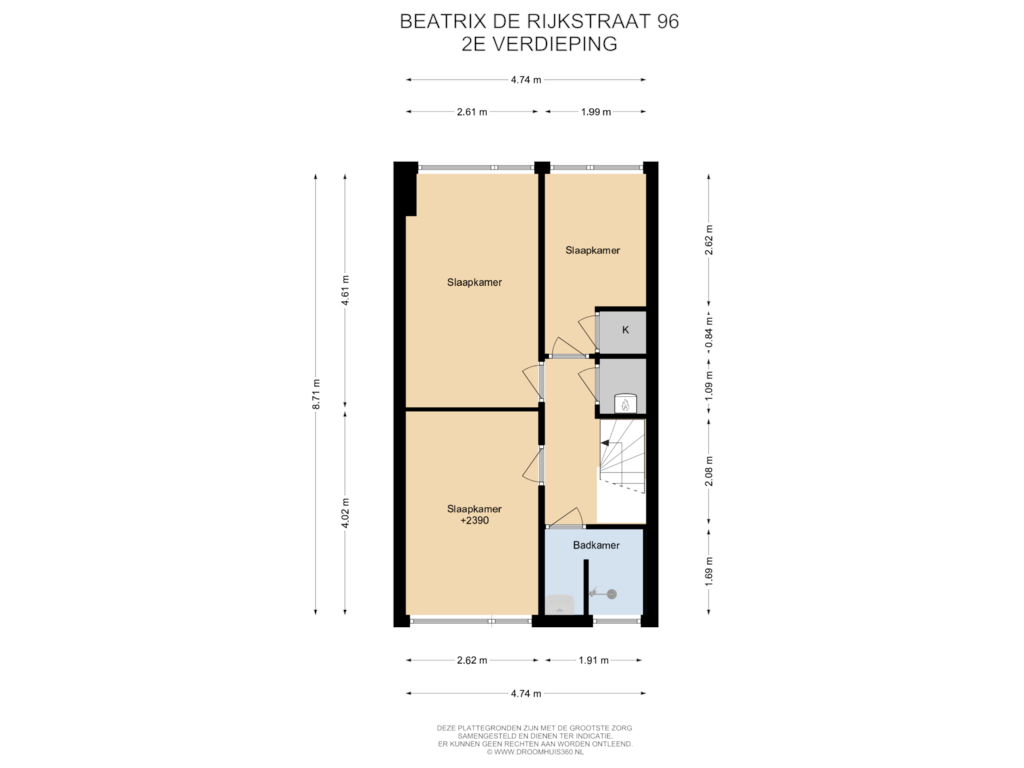 Bekijk plattegrond van 2E Verdieping van Beatrix de Rijkstraat 96