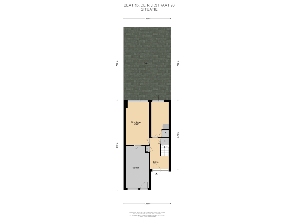 Bekijk plattegrond van Situatie van Beatrix de Rijkstraat 96