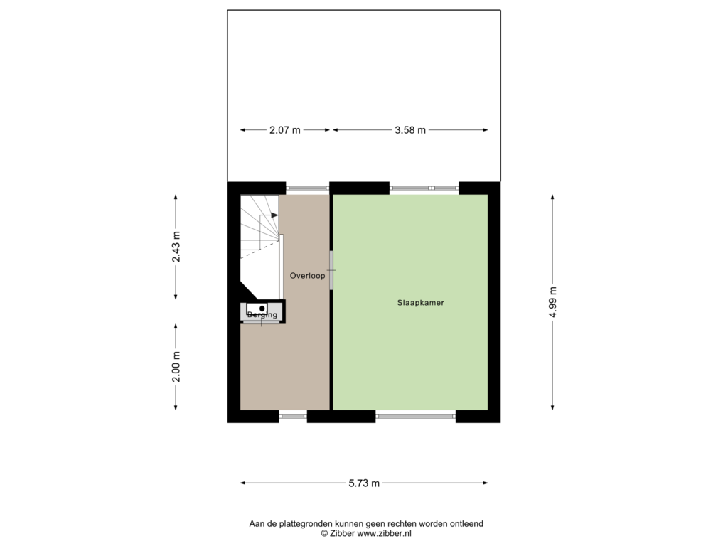 Bekijk plattegrond van Tweede verdieping van Grasbloem 65