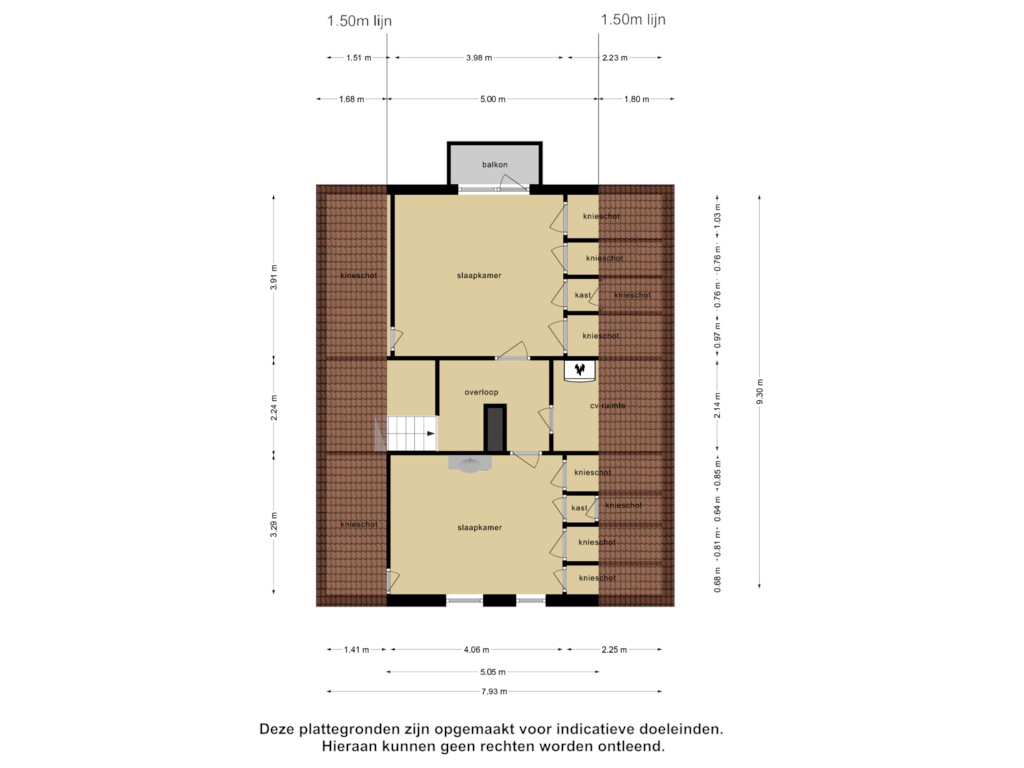 View floorplan of Eerste Verdieping of Boterakkers 21