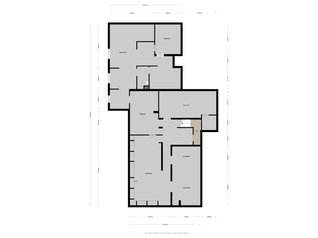 Bekijk plattegrond van souterrain van Zandbergen 16