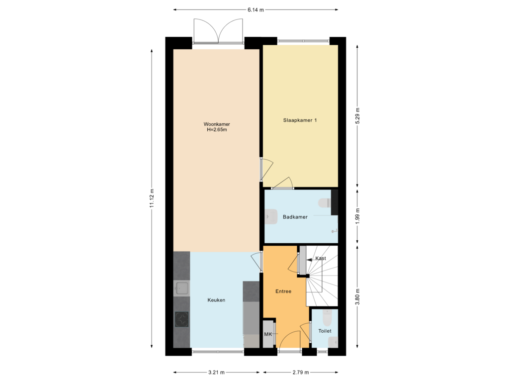 Bekijk plattegrond van Begane Grond van Waarderpad 3